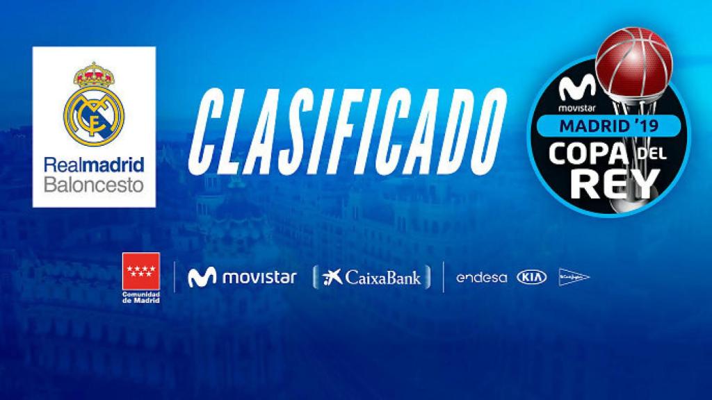 El Real Madrid clasificado para la Copa del Rey.