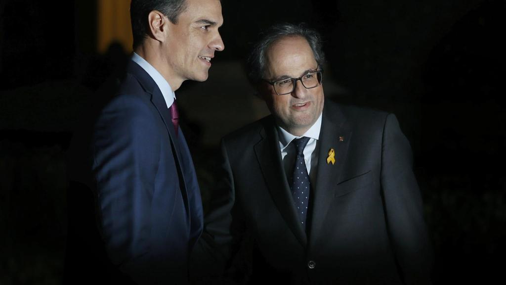 Pedro Sánchez y Quim Torra en Barcelona.
