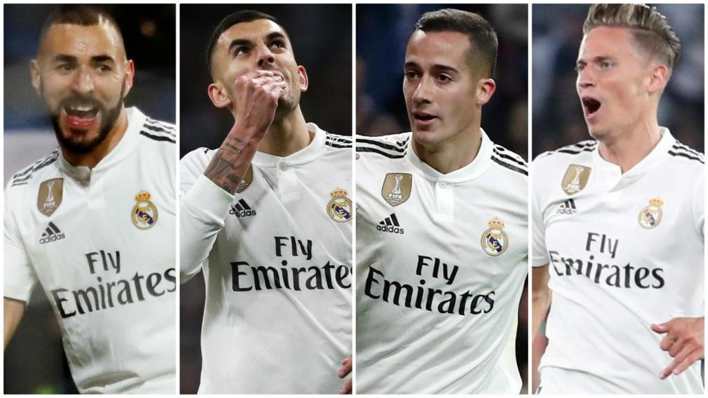 Benzema, Ceballos, Lucas Vázquez y Marcos Llorente