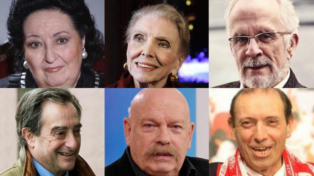 Montserrat Caballé, María Dolores Pradera, Forges, José Antonio Ramírez Sunyer, José María Íñigo y 'Quini'.