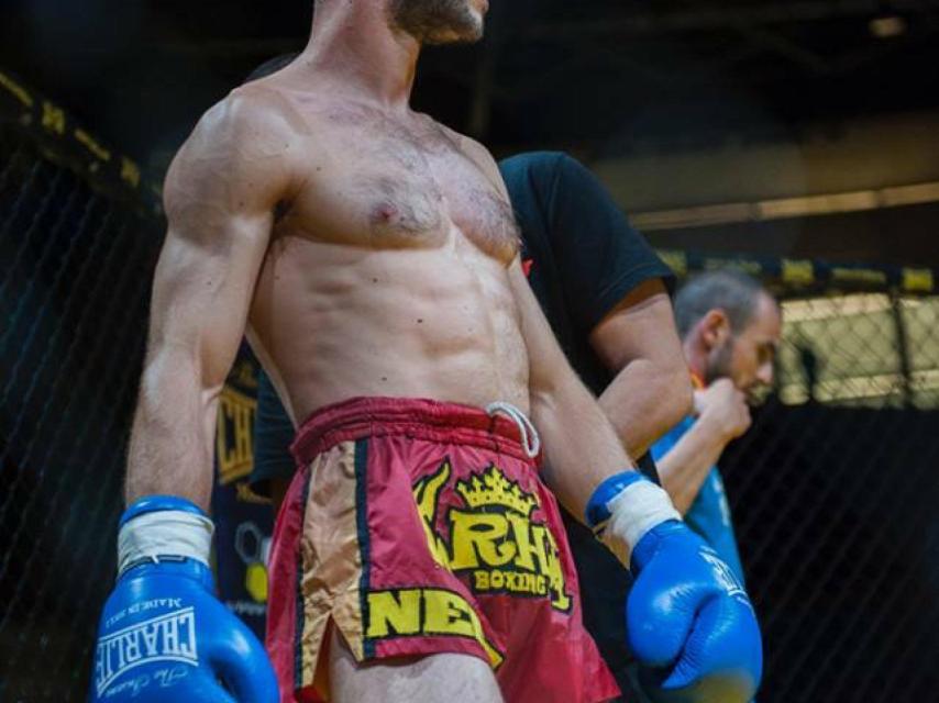 'El nene', tras uno de sus combates.