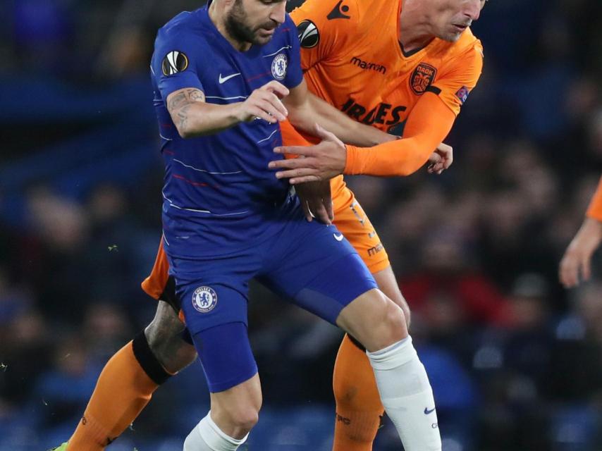 Cesc Fàbregas durante un partido de Europa League