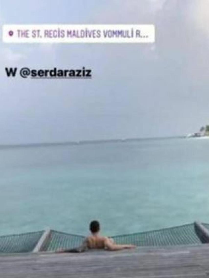 Aziz en Maldivas. Foto: (@tugceaziz)