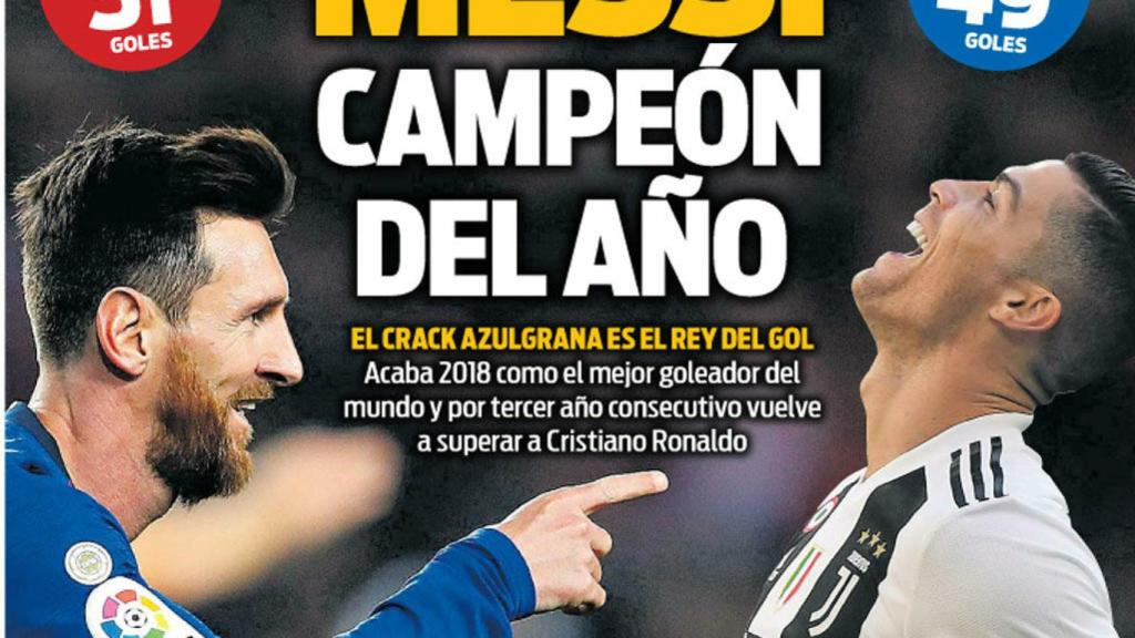 La portada del diario Sport (30/12/2018)