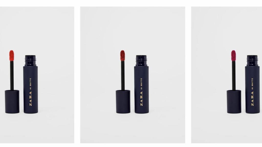 Algunos productos labiales de Zara.
