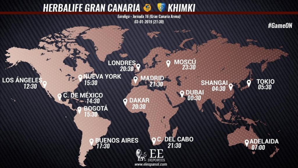 Horario del Herbalife Gran Canaria - Khimki