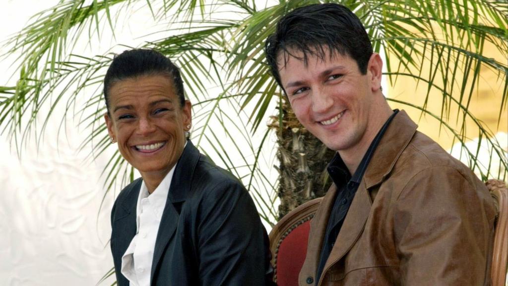 Estefanía de Mónaco y el acróbata Adans Peres.