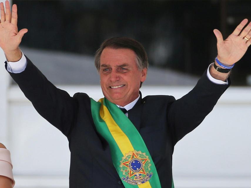 Bolsonaro durante la ceremonia de investidura.