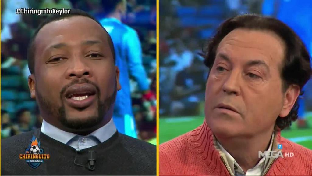 Edwin Congo, durante una edición de El Chiringuito. Foto: Twitter (@elchiringuitotv)