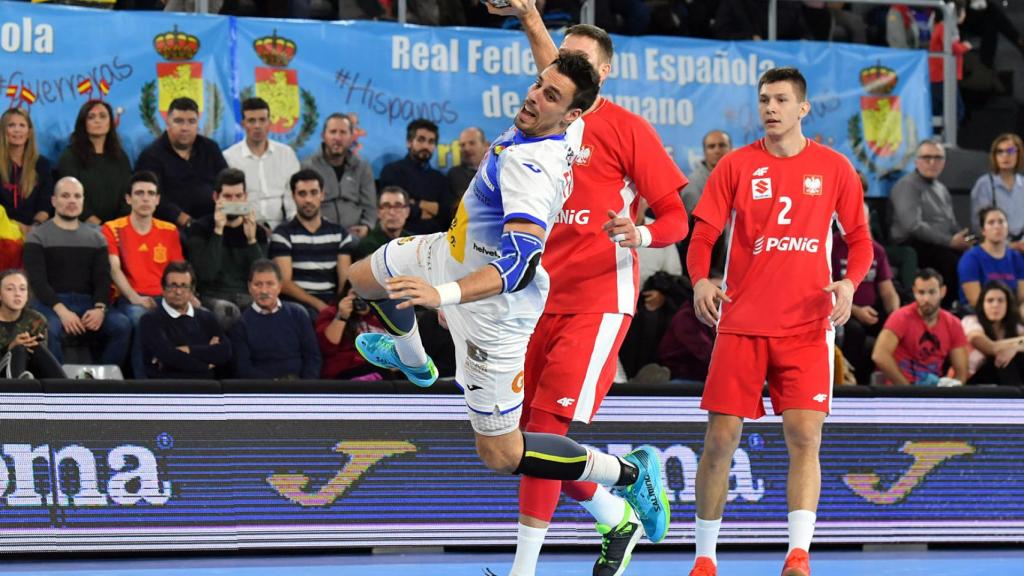 Los Hispanos consiguen una dura victoria contra Polonia. Foto: rfebm.com