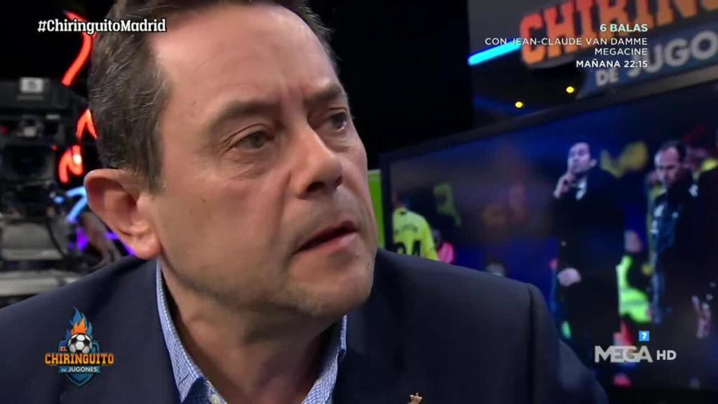 Roncero durante El Chiringuito. Foto: Twitter (@elchiringuitotv)