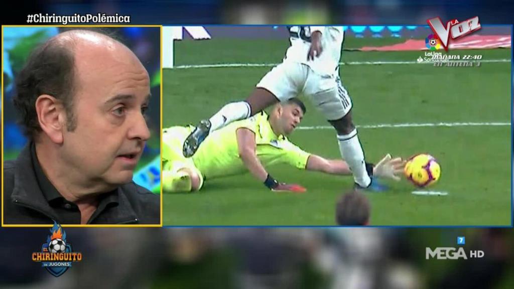 Juanma Rodríguez en El chiringuito. Foto: Twitter. (@elchiringuitotv)