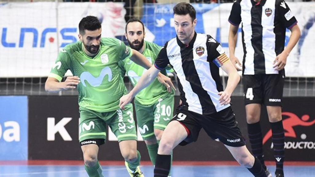 Imagen del partido entre Inter y el Levante. Foto: Twitter (@LNFS89)