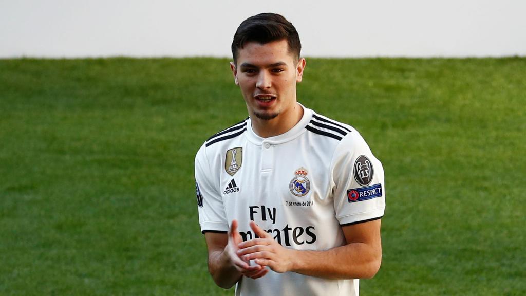 Brahim Día, durante su presentación con el Real Madrid