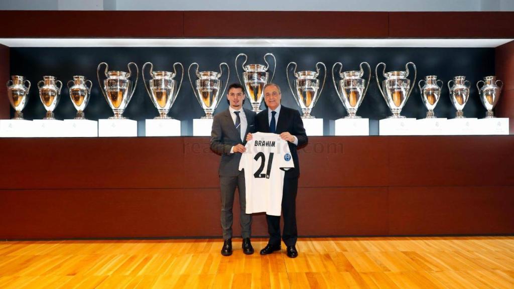 Brahim Díaz y Florentino Pérez