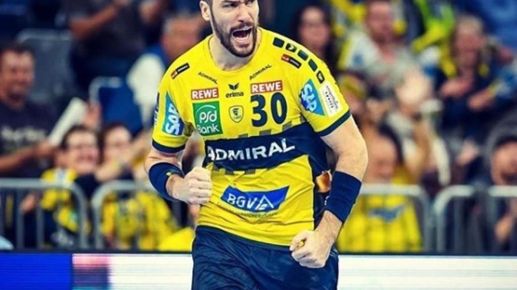 Gedeón Guardiola jugando con el Rhein-Neckar Löwen. Instagram: (gede30)