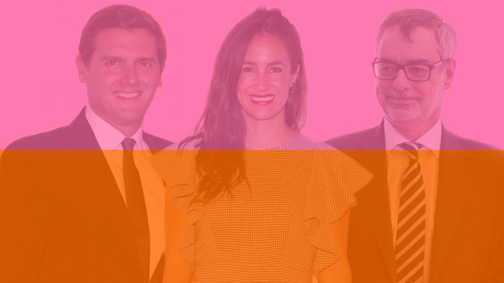 Albert Rivera, Begoña VIllacís y José Manuel Villegas en un montaje de JALEOS.