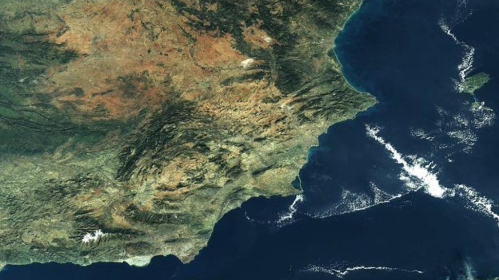 Imagen de la costa levantina española tomada por el satélite de la ESA.