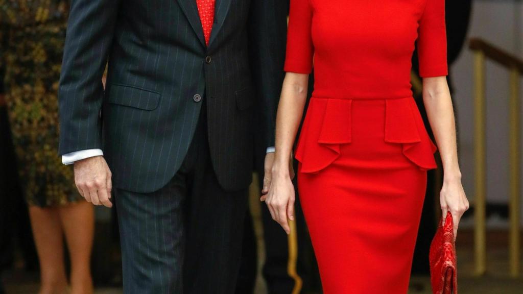 Los Reyes, el pasado jueves, durante la entrega de los Premios Nacionales del Deporte en el Palacio del Pardo.