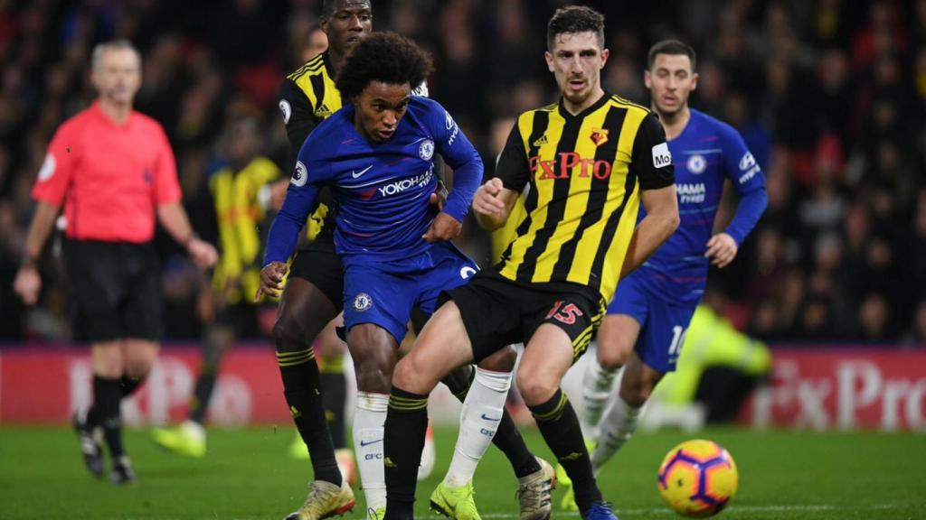 El jugador del Chelsea, Willian, durante un partido. Foto Twitter: (@willianborges88)