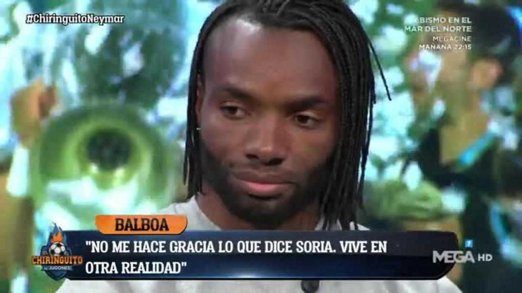 Balboa en 'El Chiringuito'. Foto: Twitter (@elchiringuitotv)