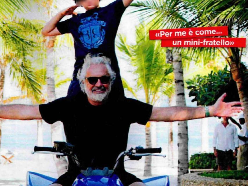 Flavio Briatore y su hijo Falco