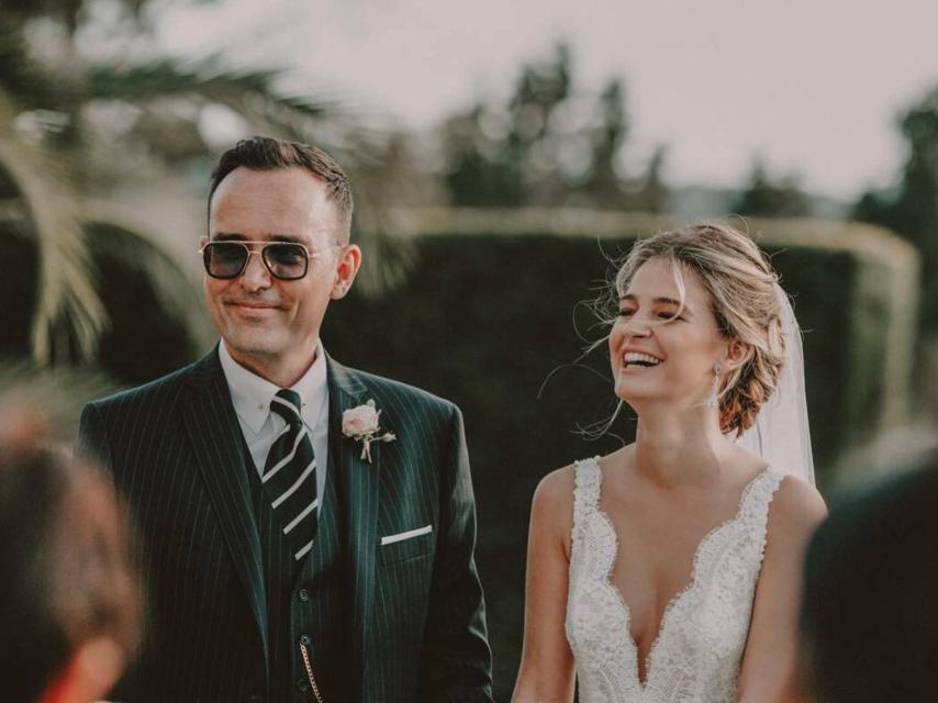 Risto Mejide y Laura Escanes en una imagen de su boda en sus redes sociales.