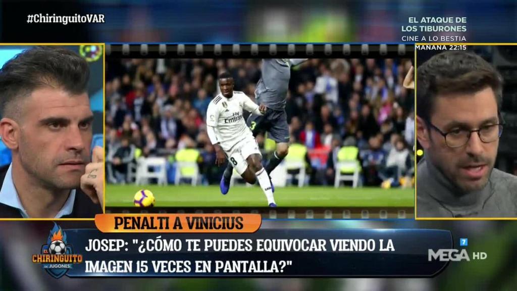 Roberto Morales en El Chiringuito. Foto: Twitter (@elchiringuitotv)