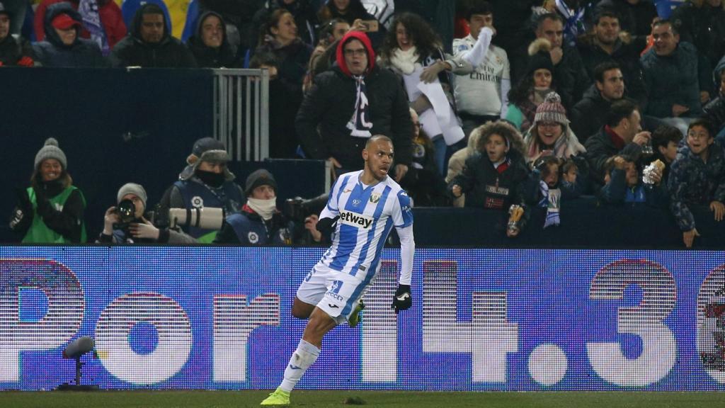 Martin Braithwaite celebra su gol al Real Madrid