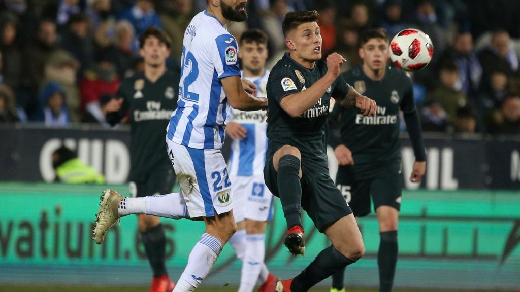 Cristo en el partido entre el Leganés y el Real Madrid