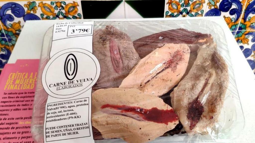 Imagen de la polémica escultura de Carne de Vulva,