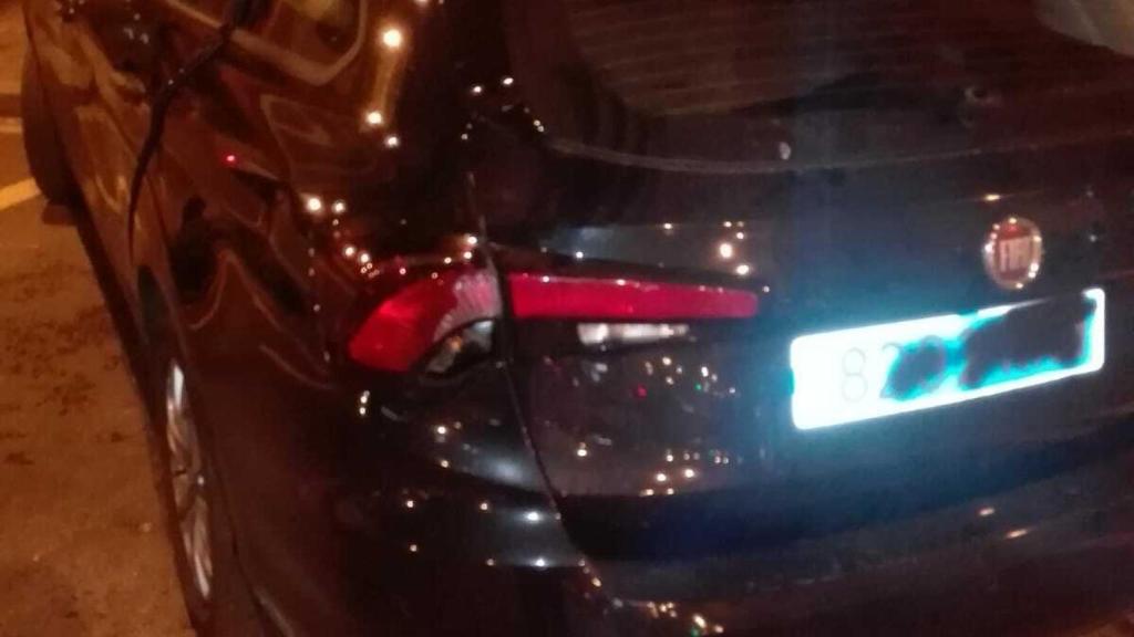 Vehículo de VTC agredido en Barcelona.