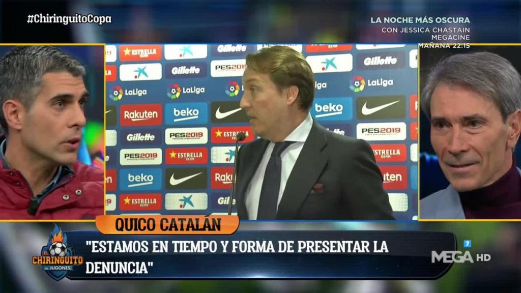 José Luis Sánchez en El  Chiringuito. Foto Twitter: (@elchiringuitotv)