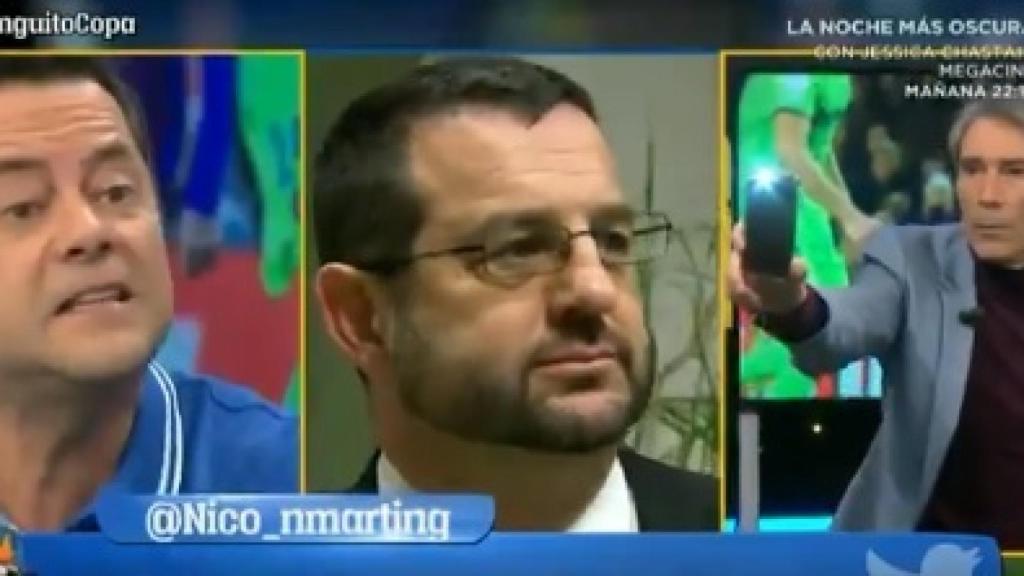 Tomás Ronceroy Lobo Carrasco en el Chiringuito. Foto Twitter:(@elchiringuitotv)