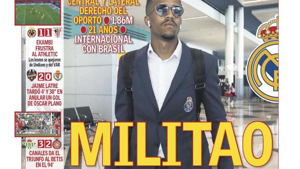 La portada del diario AS (21/01/2019)