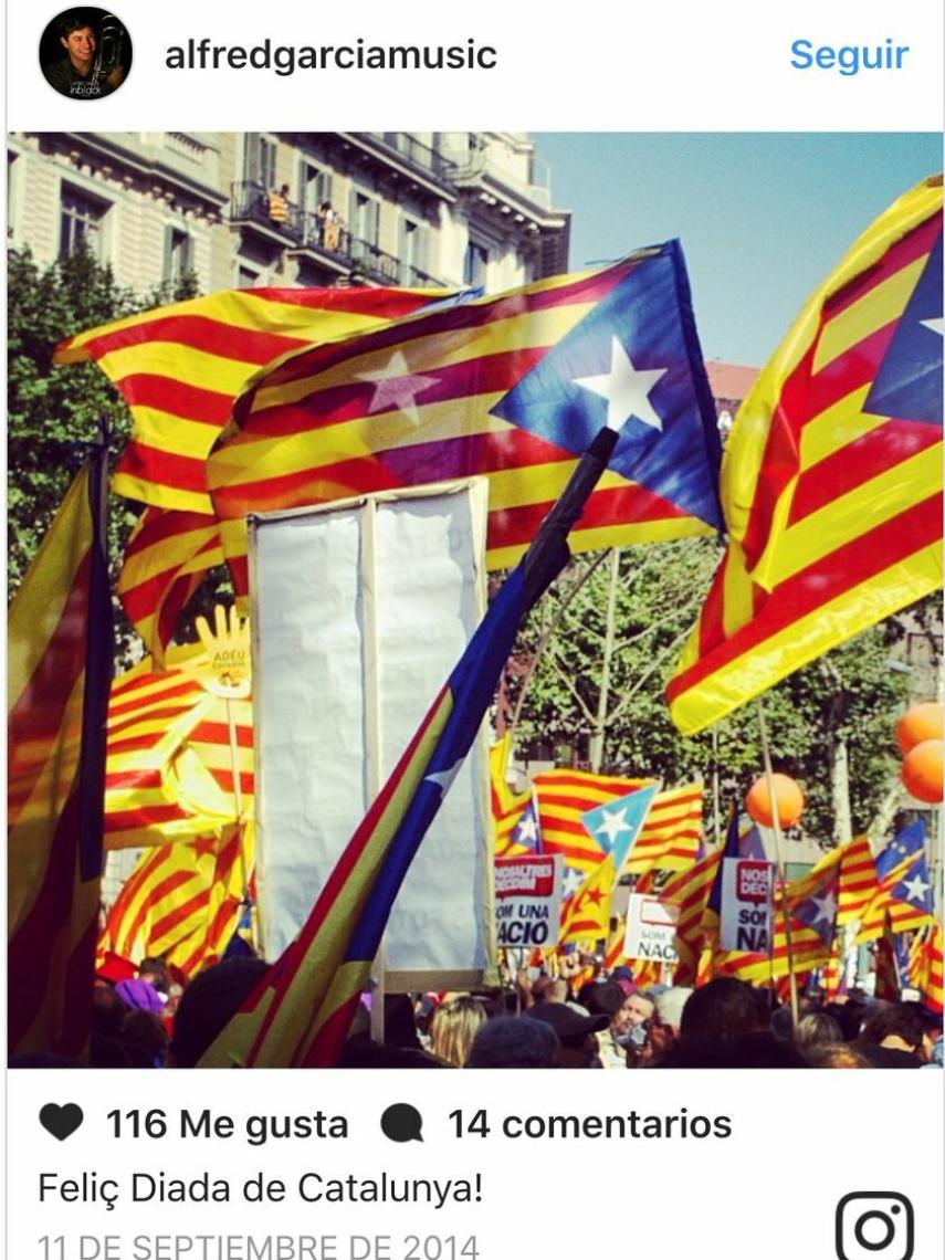 Captura del mensaje tildado de independentista, de Alfred.