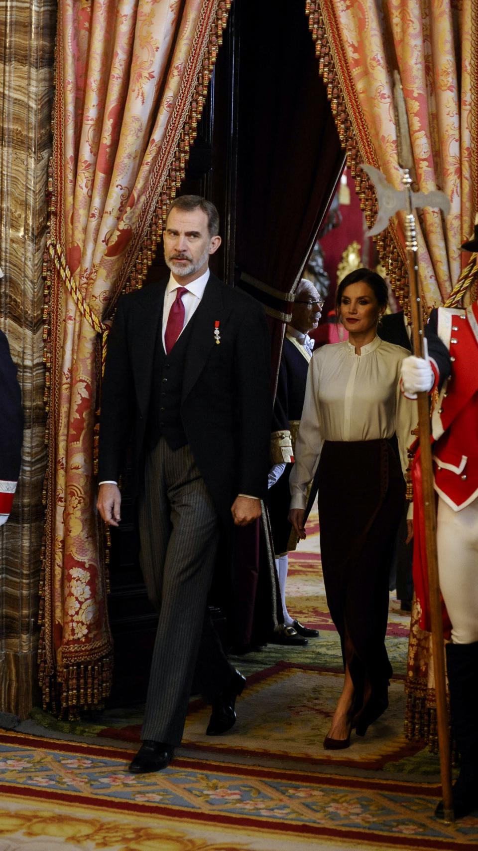 Felipe y Letizia durante el evento de este martes.