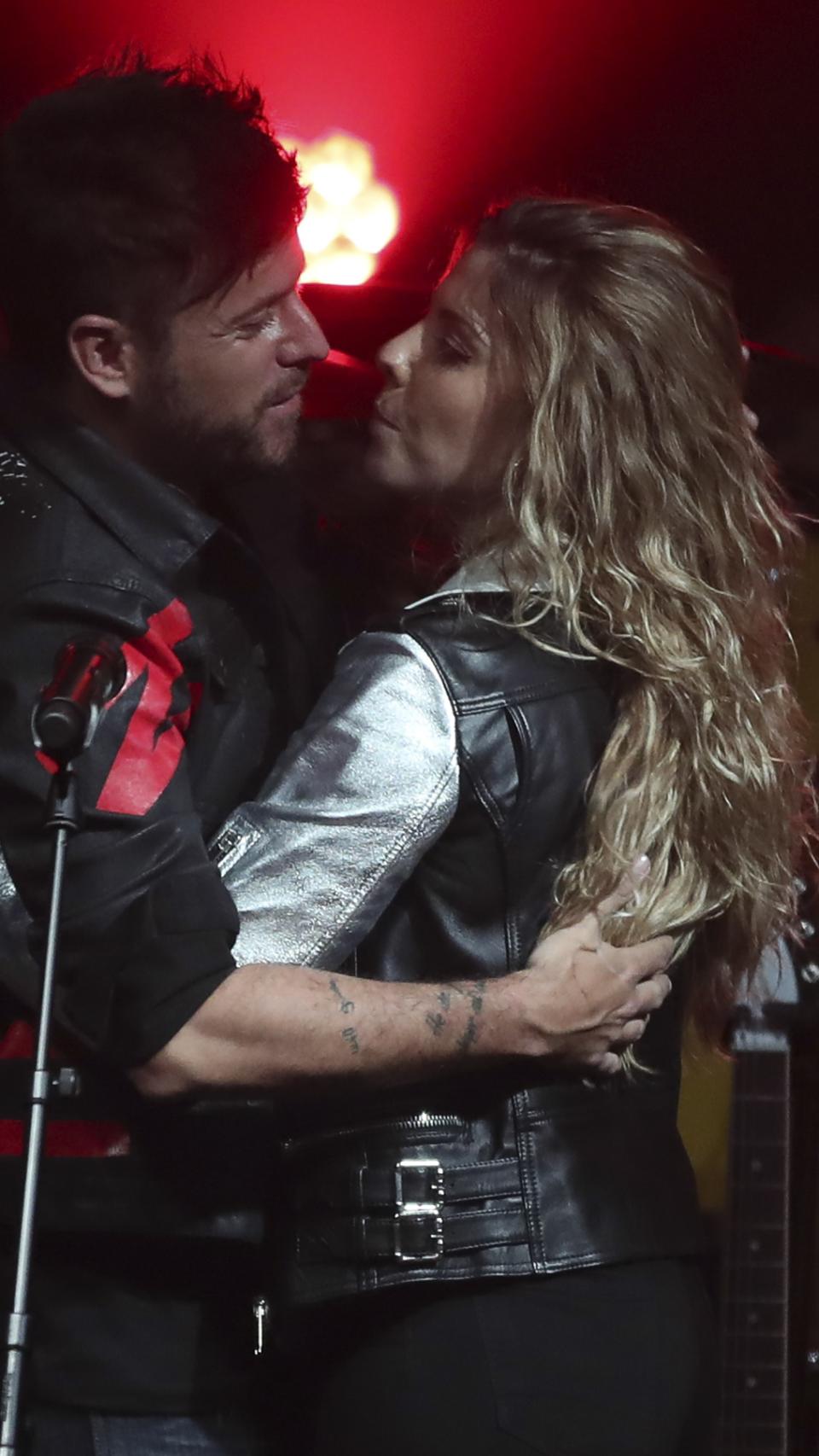 Miriam Rodríguez y Pablo López en un concierto.