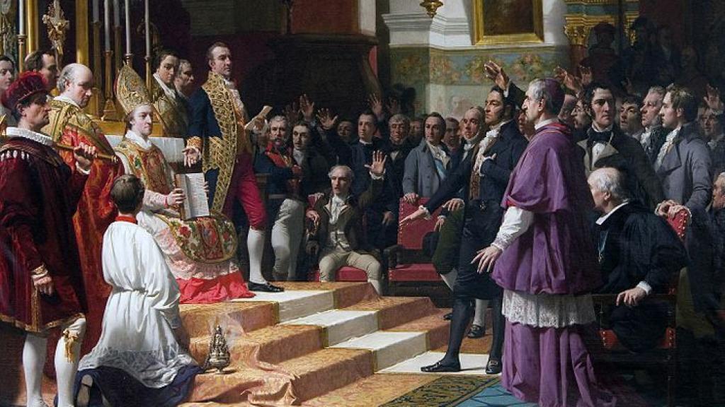 El juramento de las Cortes de Cádiz en 1810, por José Casado del Alisal.