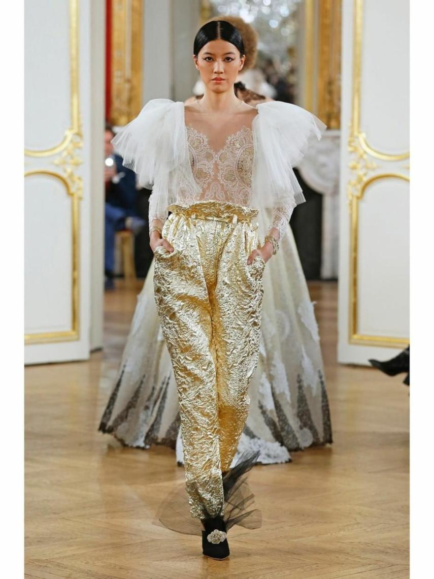 Yolancris, desfilando en París.