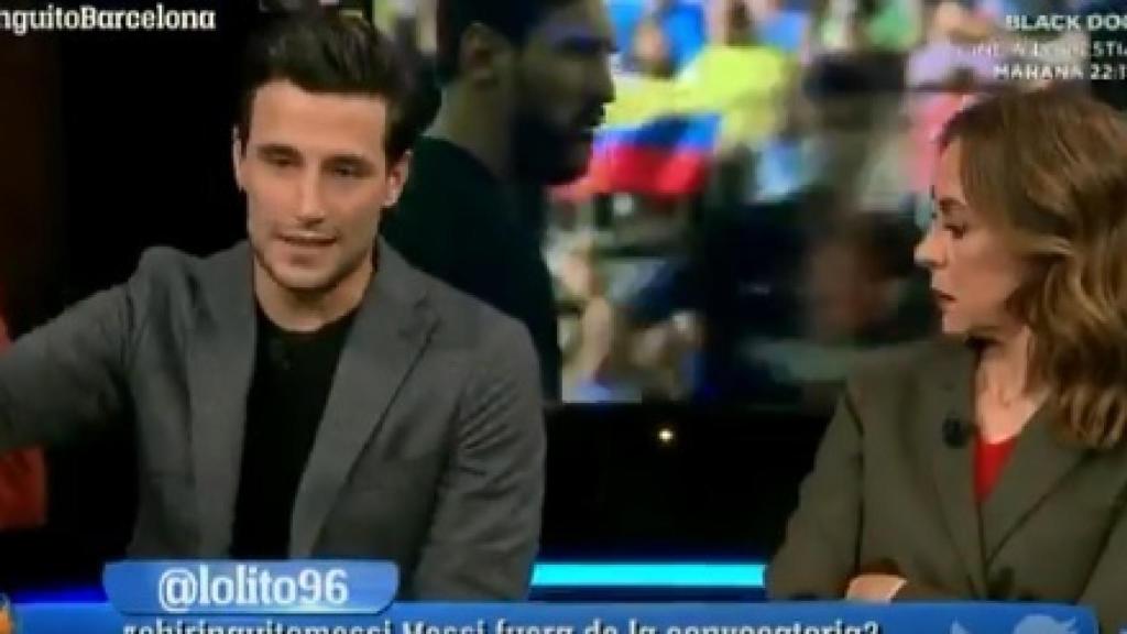 Jaime Astrain en El Chiringuito. Foto Twitter:(@elchiringuitotv)