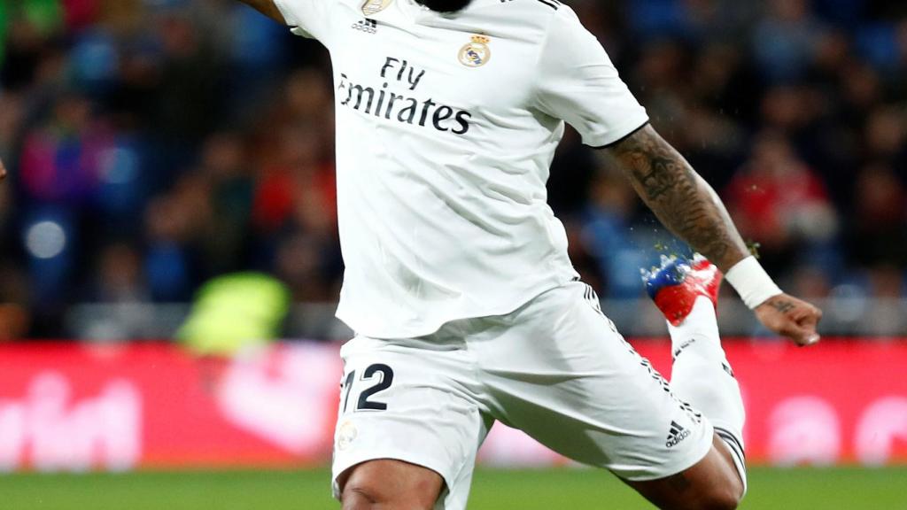 Marcelo dispara a la portería del Girona