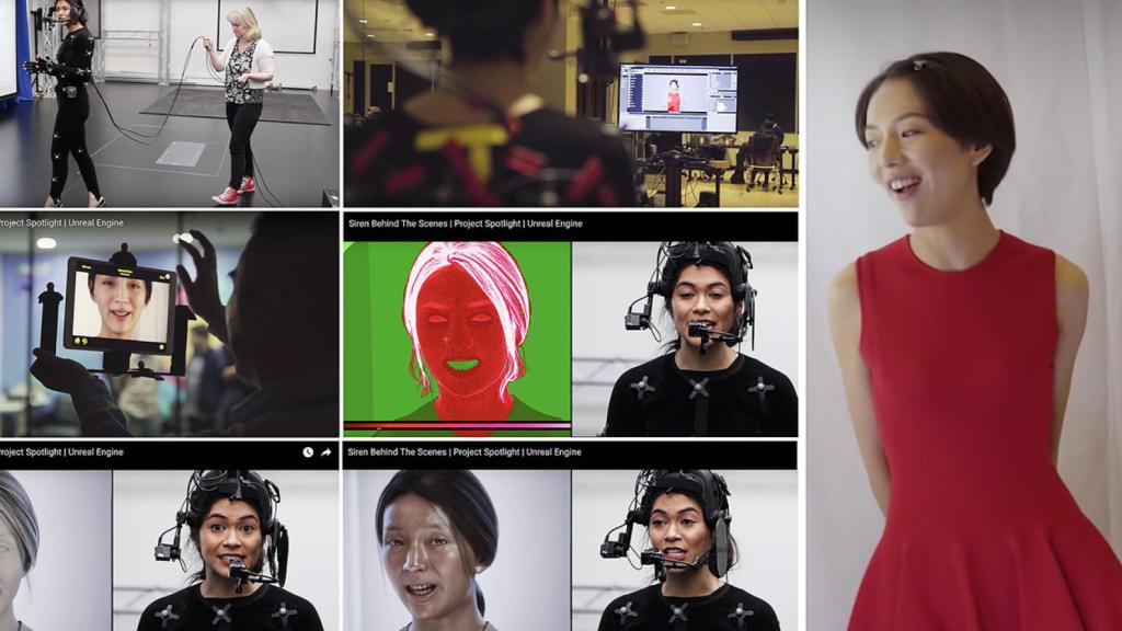 Siren, la ‘mujer irreal’, un personaje digital de ‘tiempo real’, un dibujo 3D capaz de ser movido mediante captura de movimiento.