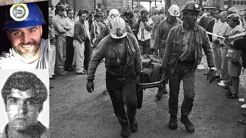 En una foto reciente, Lázaro. En la de abajo, su padre, fallecido en el accidente de la mina 'Nicolasa'.