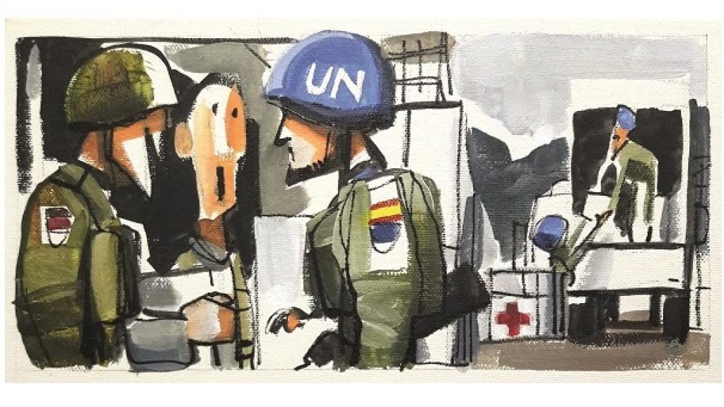 Entrega de medicinas en el hospital croata de Mostar.