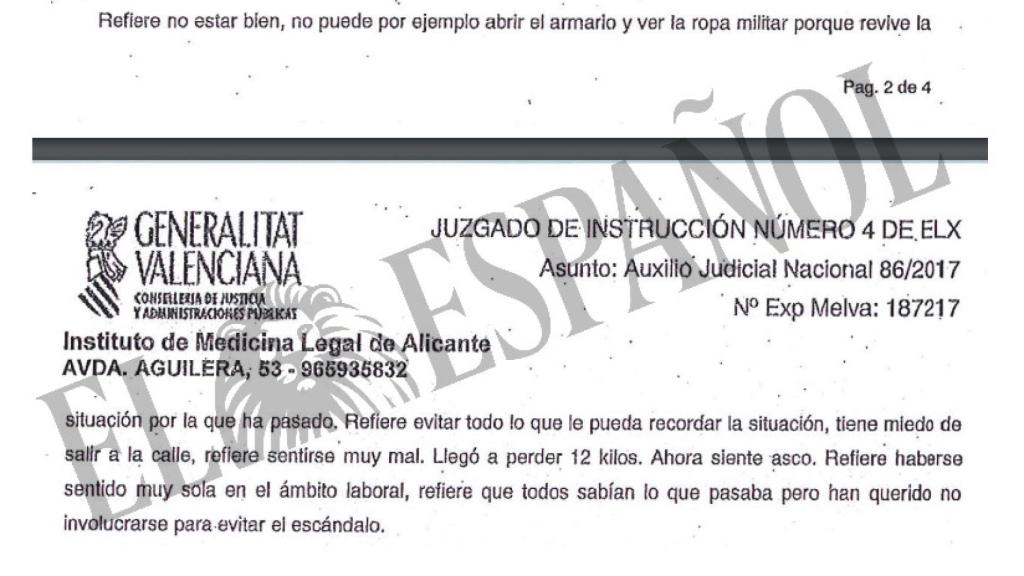 Extracto del informe forense.