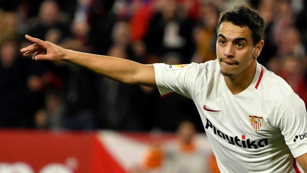 Ben Yedder anota ante el Levante. Foto: Twitter (@SevillaFC)