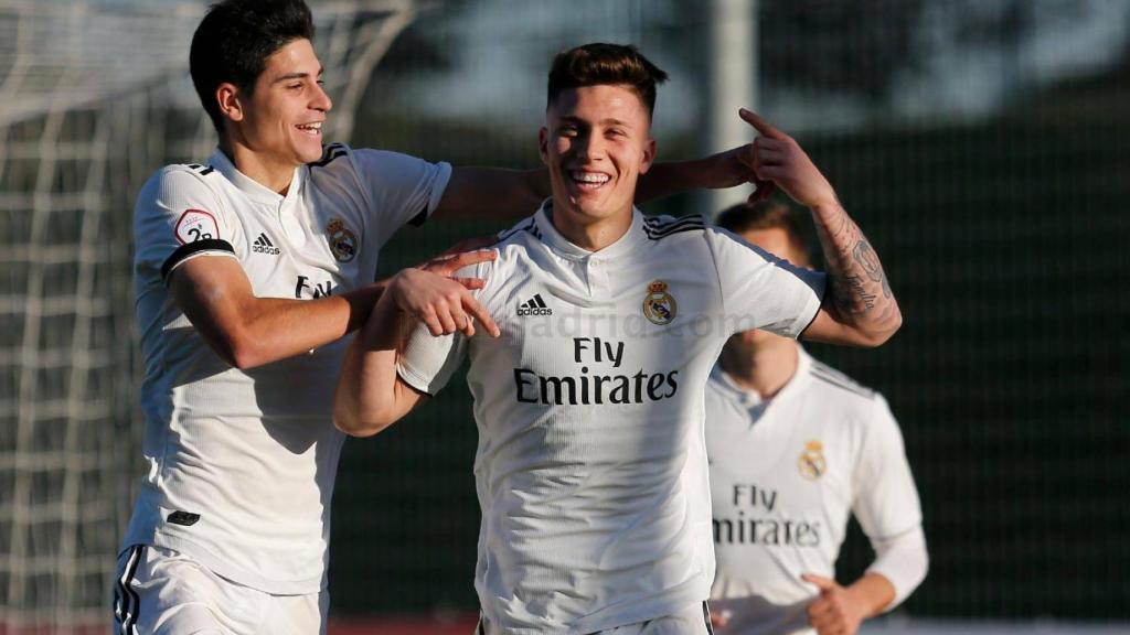 Jaume y Cristo tras el gol