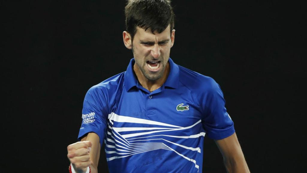 Djokovic, celebrando un punto en la final ante Nadal.