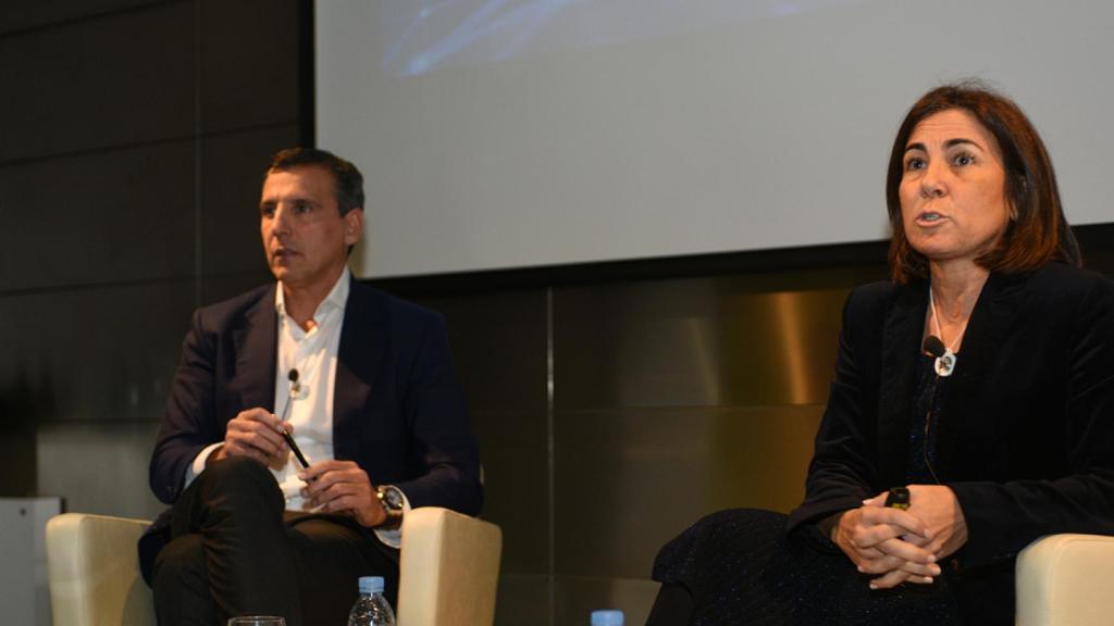 José Cerdán, CEO de Telefónica Business Solutions, y María Jesús Almazor, consejera delegada de Telefónica España.